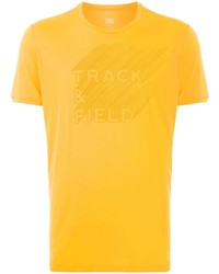 senf bedrucktes T-Shirt mit einem Rundhalsausschnitt von Track & Field