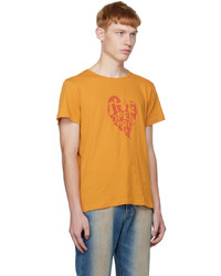 senf bedrucktes T-Shirt mit einem Rundhalsausschnitt von TheOpen Product