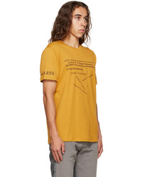 senf bedrucktes T-Shirt mit einem Rundhalsausschnitt von Bless