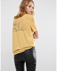 senf bedrucktes T-shirt von Lira