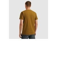senf besticktes T-Shirt mit einem Rundhalsausschnitt von PME LEGEND