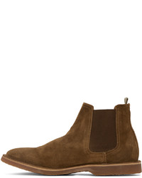 senf Chelsea Boots aus Wildleder von Officine Creative