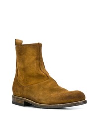 senf Chelsea Boots aus Wildleder von Pantanetti