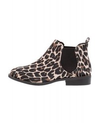 senf Chelsea Boots mit Leopardenmuster von Dorothy Perkins