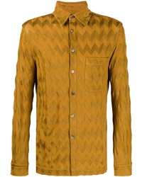 senf Langarmhemd mit Chevron-Muster von Missoni