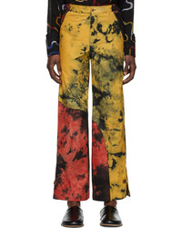 senf Mit Batikmuster Chinohose