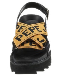 senf flache Sandalen aus Segeltuch von Pepe Jeans