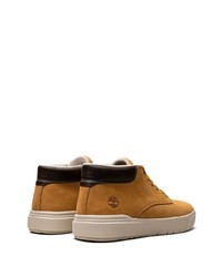 senf hohe Sneakers aus Leder von Timberland