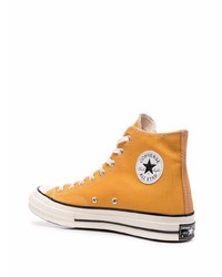 senf hohe Sneakers aus Segeltuch von Converse