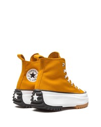 senf hohe Sneakers aus Segeltuch von Converse