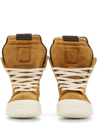 senf hohe Sneakers von Rick Owens