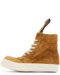 senf hohe Sneakers von Rick Owens