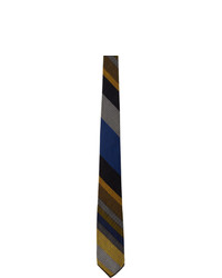 senf horizontal gestreifte Krawatte