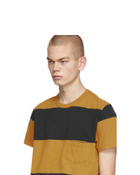 senf horizontal gestreiftes T-Shirt mit einem Rundhalsausschnitt von Levis Vintage Clothing