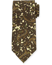 senf Krawatte mit Paisley-Muster