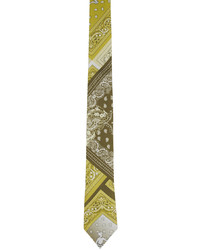senf Krawatte mit Paisley-Muster von Thebe Magugu