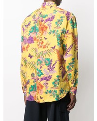 senf Langarmhemd mit Blumenmuster von Etro