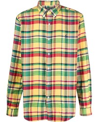 senf Langarmhemd mit Schottenmuster von Polo Ralph Lauren