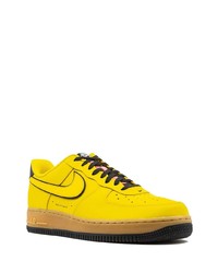 senf Leder niedrige Sneakers von Nike