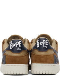 senf Leder niedrige Sneakers von BAPE