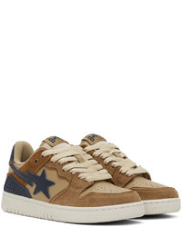 senf Leder niedrige Sneakers von BAPE