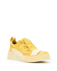 senf Leder niedrige Sneakers von Boris Bidjan Saberi