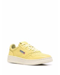 senf Leder niedrige Sneakers von AUTRY