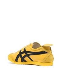 senf Leder niedrige Sneakers von Onitsuka Tiger