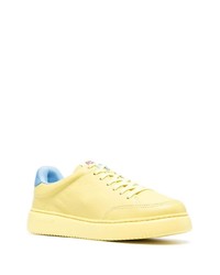 senf Leder niedrige Sneakers von Camper