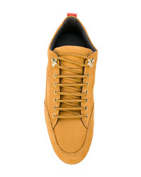 senf Leder niedrige Sneakers von Mason Garments