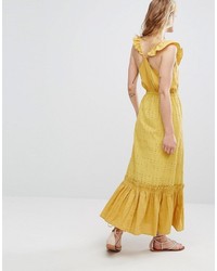 senf Maxikleid von Moon River