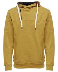 senf Pullover mit einem Kapuze von ONLY & SONS