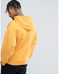 senf Pullover mit einem Kapuze von Asos