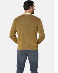 senf Pullover mit einem Rundhalsausschnitt von Jan Vanderstorm