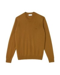 senf Pullover mit einem Rundhalsausschnitt von Lacoste
