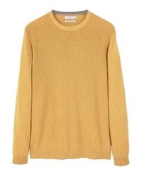 senf Pullover mit einem Rundhalsausschnitt von Mango