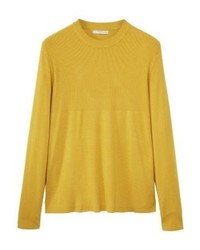 senf Pullover mit einem Rundhalsausschnitt von Mango