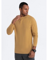 senf Pullover mit einem Rundhalsausschnitt von OMBRE