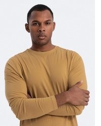 senf Pullover mit einem Rundhalsausschnitt von OMBRE