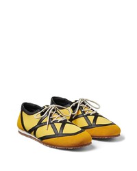 senf Segeltuch niedrige Sneakers von Jimmy Choo