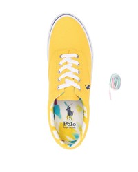 senf Segeltuch niedrige Sneakers von Polo Ralph Lauren