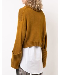 senf Strick Oversize Pullover von Monse