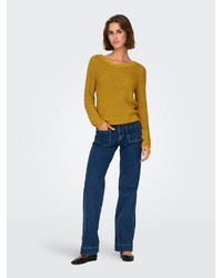senf Strick Pullover von Only