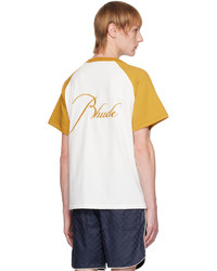 senf Strick T-Shirt mit einem Rundhalsausschnitt von Rhude