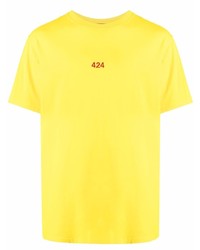 senf T-Shirt mit einem Rundhalsausschnitt von 424