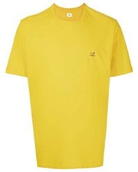senf T-Shirt mit einem Rundhalsausschnitt von C.P. Company
