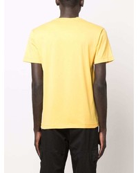 senf T-Shirt mit einem Rundhalsausschnitt von Stone Island