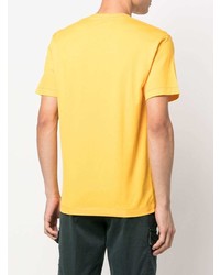 senf T-Shirt mit einem Rundhalsausschnitt von Stone Island