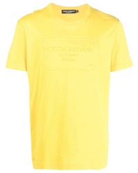 senf T-Shirt mit einem Rundhalsausschnitt von Dolce & Gabbana
