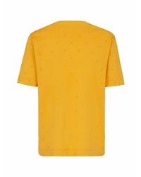 senf T-Shirt mit einem Rundhalsausschnitt von Fendi